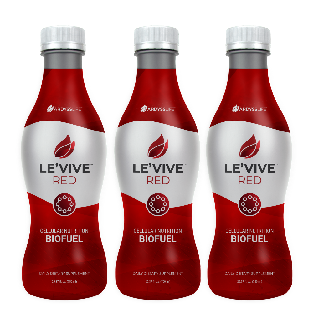 Le'vive Red 3-Bottle Starter Pack + Membership